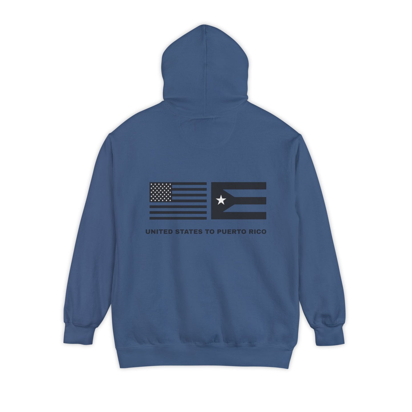 Hoodie — USA to Puerto Rico Flag Graphic "United States to Puerto Rico"