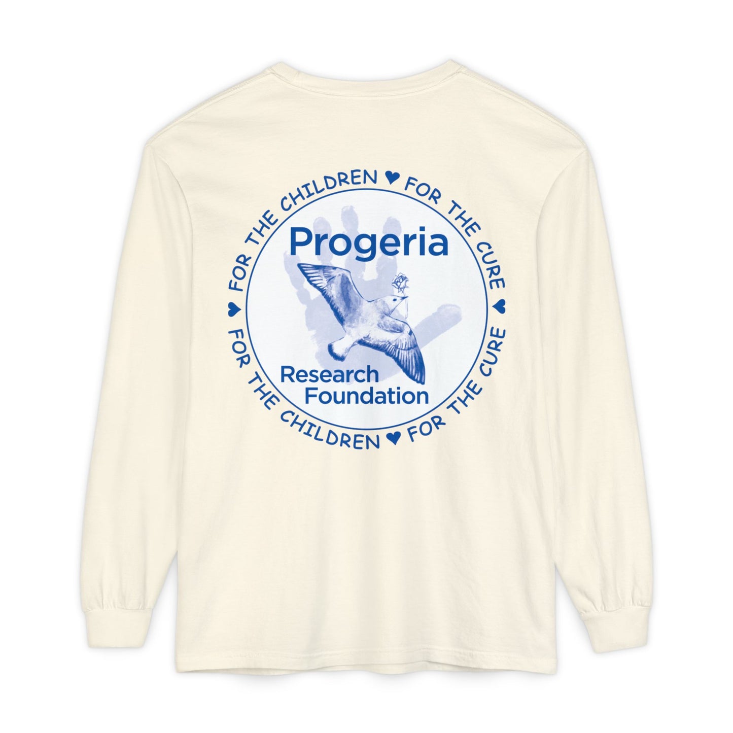 Progeria Research Foundation Long Sleeve T‑Shirt — For the Children / For the Cure