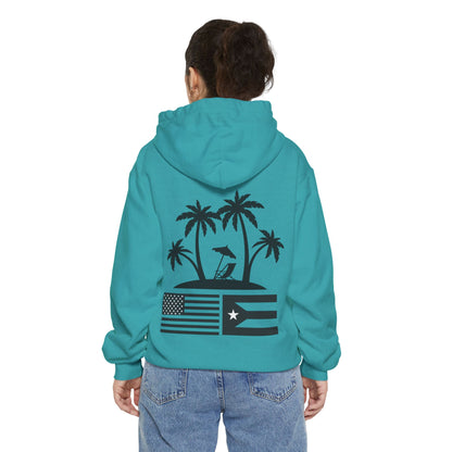 OKIE BOYS Palm Tree Surf Hoodie — Graphic Beach Back Print