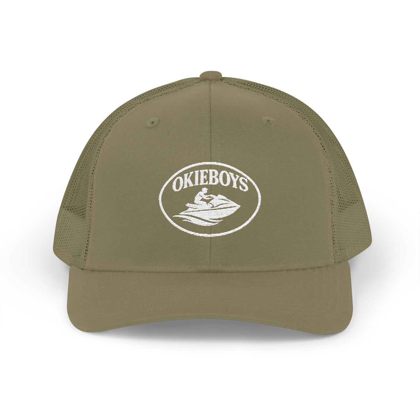 Trucker Cap — "Okieboys" Embroidered Fishing Logo Snapback