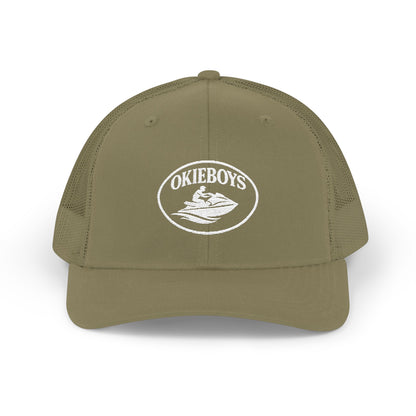 Trucker Cap — "Okieboys" Embroidered Fishing Logo Snapback