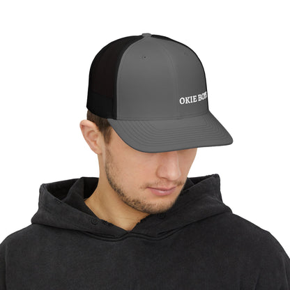 Embroidered "OKIE BOYS" Trucker Hat – Snapback Mesh Baseball Cap