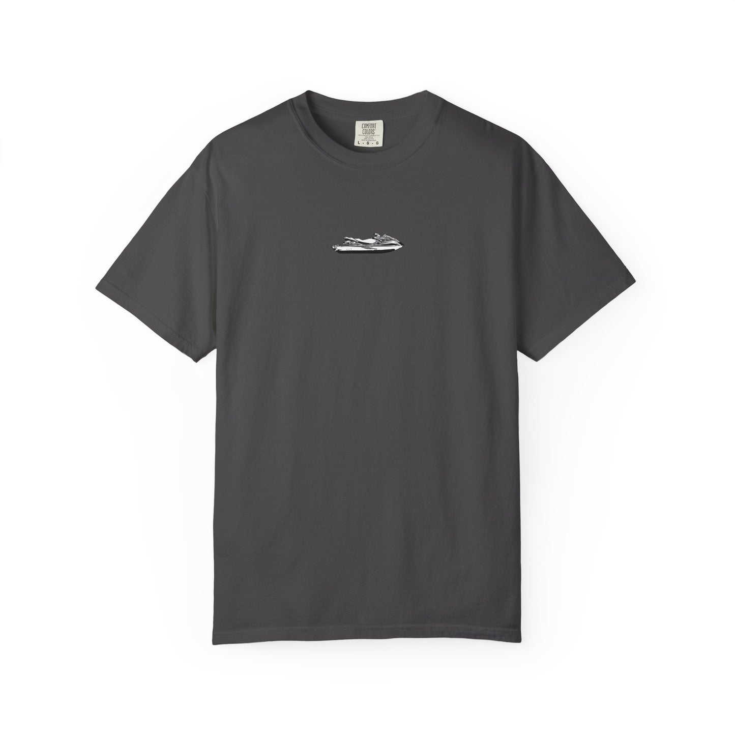 T-Shirt — Minimal Caribbean Islands Map Tee (front jet ski)