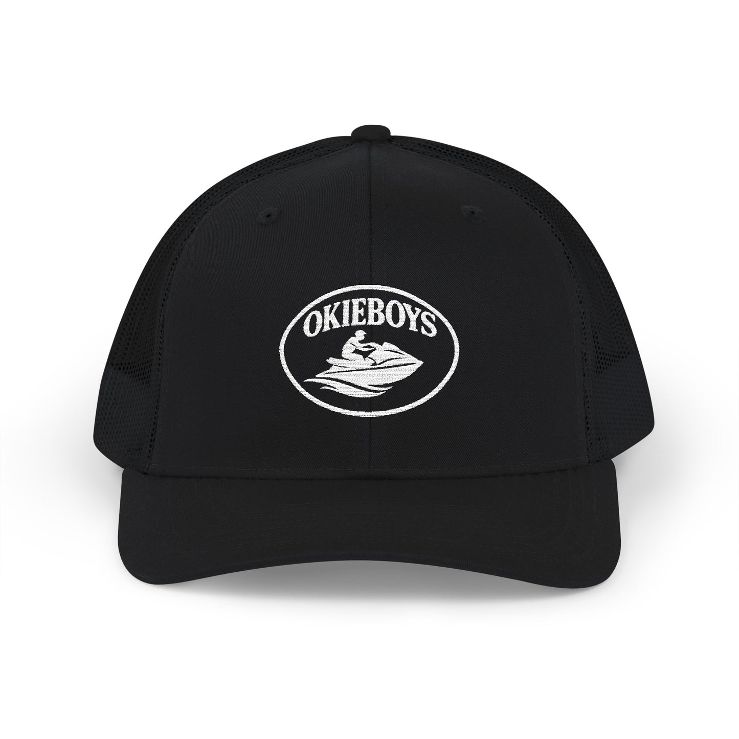Trucker Cap — "Okieboys" Embroidered Fishing Logo Snapback