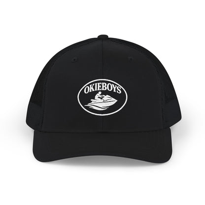 Trucker Cap — "Okieboys" Embroidered Fishing Logo Snapback