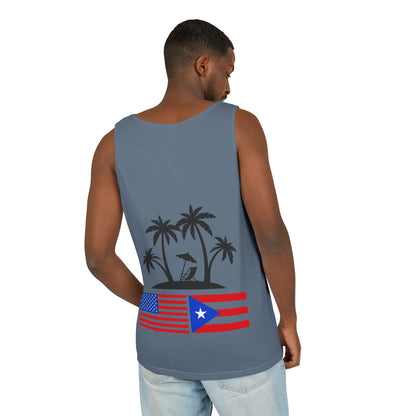 Puerto Rico USA Flag Palm Tank Top – Beach Vibe