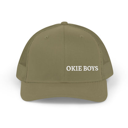 Embroidered "OKIE BOYS" Trucker Hat – Snapback Mesh Baseball Cap