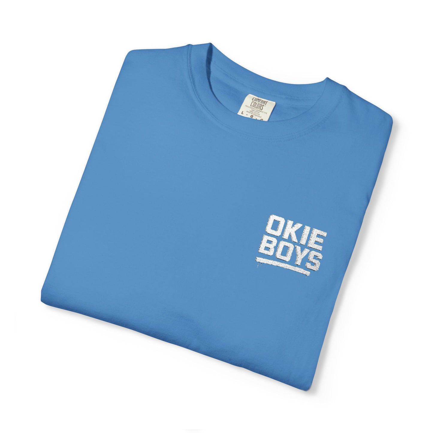 Okie Baby White Pocket T-Shirt — Cute Oklahoma Baby Graphic Tee