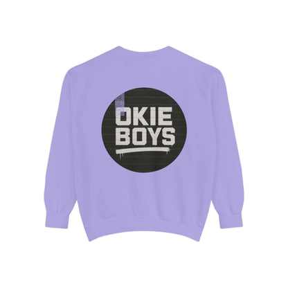 Okie Boys Graphic Sweatshirt — Vintage Distressed Logo Crewneck