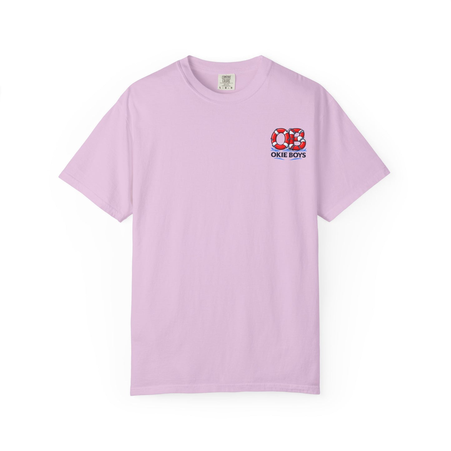 T-Shirt — "OKie Boys" Lifebuoy Graphic Tee (Nautical Beach Vibe)