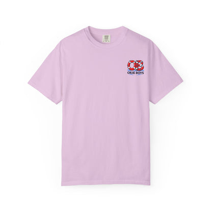 T-Shirt — "OKie Boys" Lifebuoy Graphic Tee (Nautical Beach Vibe)