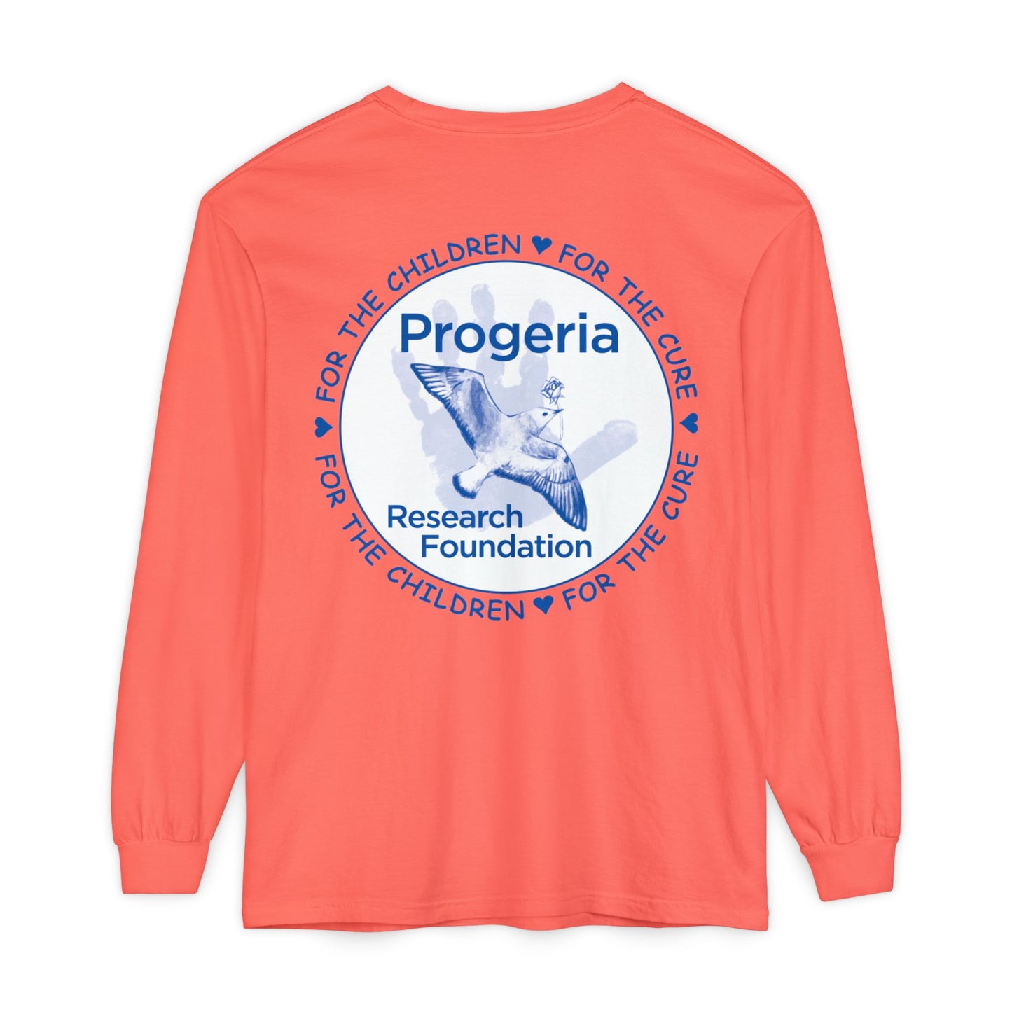 Progeria Research Foundation Long Sleeve T‑Shirt — For the Children / For the Cure