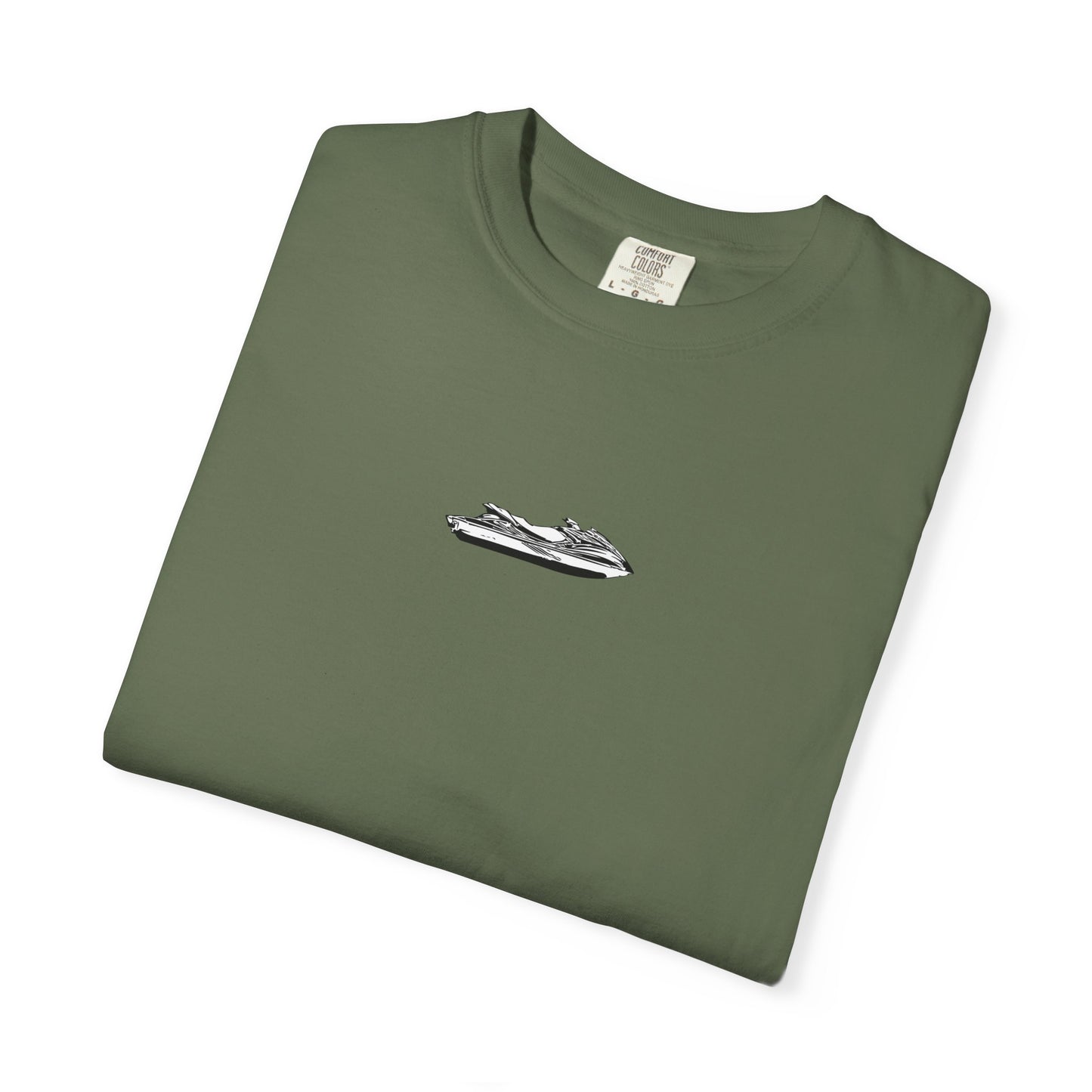T-Shirt — Minimal Caribbean Islands Map Tee (front jet ski)
