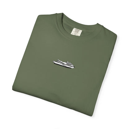 T-Shirt — Minimal Caribbean Islands Map Tee (front jet ski)