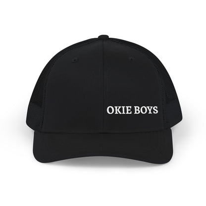 Embroidered "OKIE BOYS" Trucker Hat – Snapback Mesh Baseball Cap
