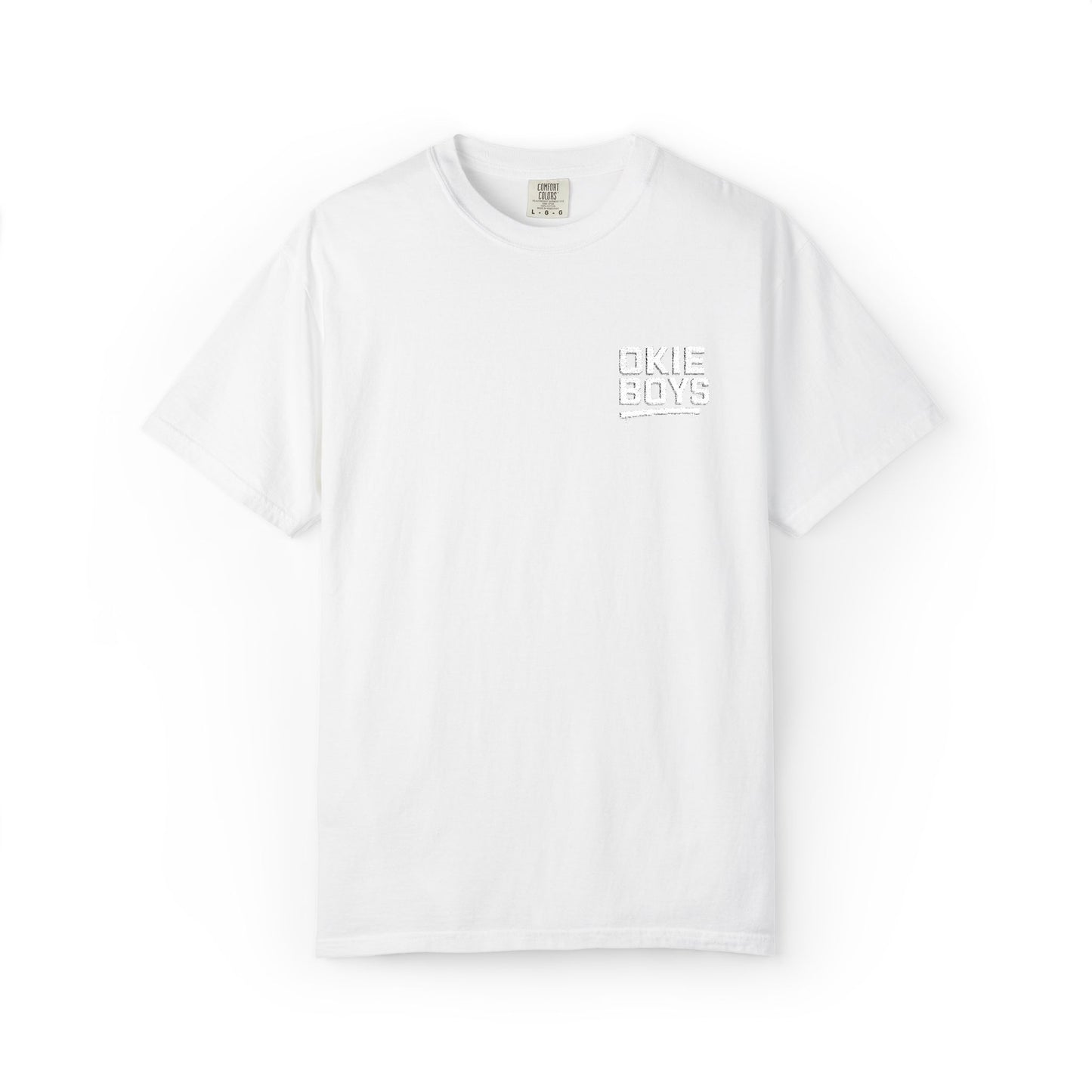 Okie Baby White Pocket T-Shirt — Cute Oklahoma Baby Graphic Tee