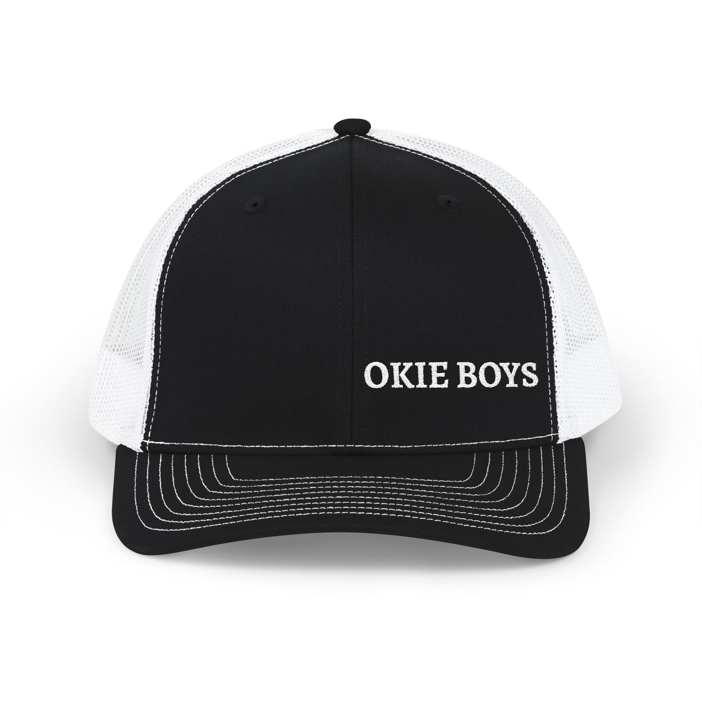 Embroidered "OKIE BOYS" Trucker Hat – Snapback Mesh Baseball Cap