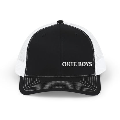 Embroidered "OKIE BOYS" Trucker Hat – Snapback Mesh Baseball Cap