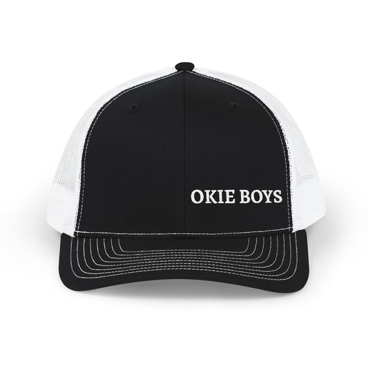 Embroidered "OKIE BOYS" Trucker Hat – Snapback Mesh Baseball Cap