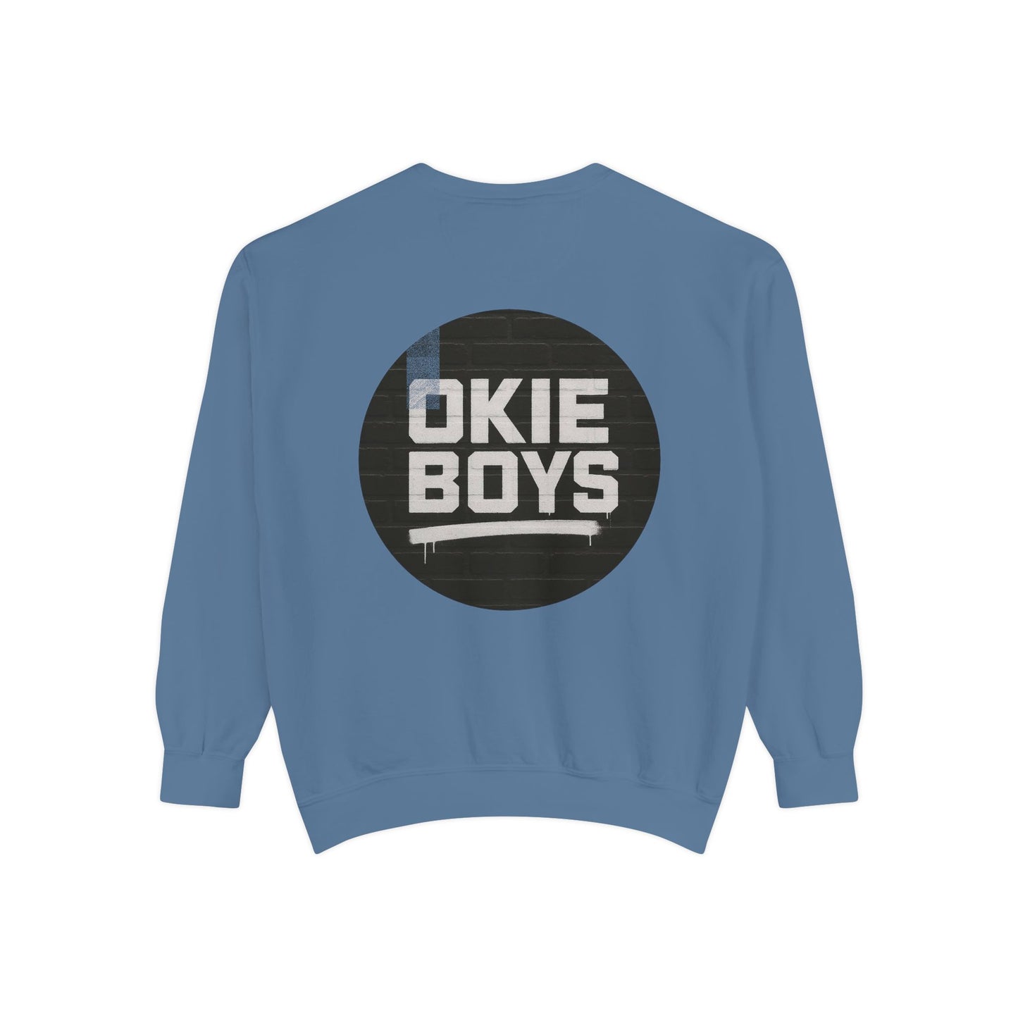 Okie Boys Graphic Sweatshirt — Vintage Distressed Logo Crewneck