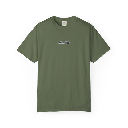 T-Shirt — Minimal Caribbean Islands Map Tee (front jet ski)