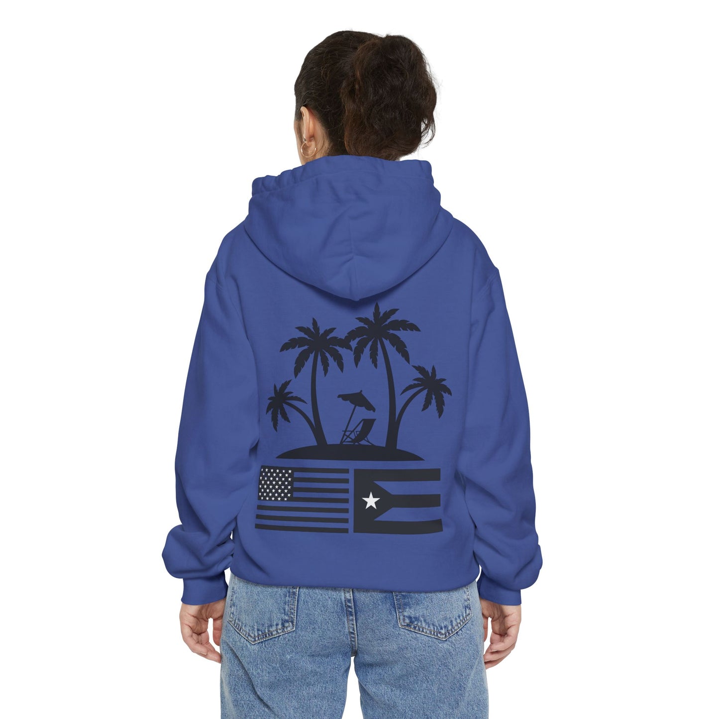 OKIE BOYS Palm Tree Surf Hoodie — Graphic Beach Back Print