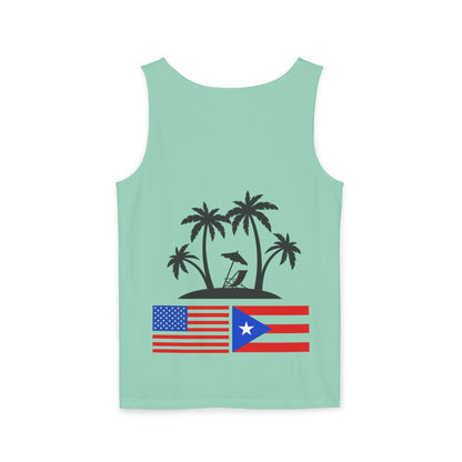 Puerto Rico USA Flag Palm Tank Top – Beach Vibe