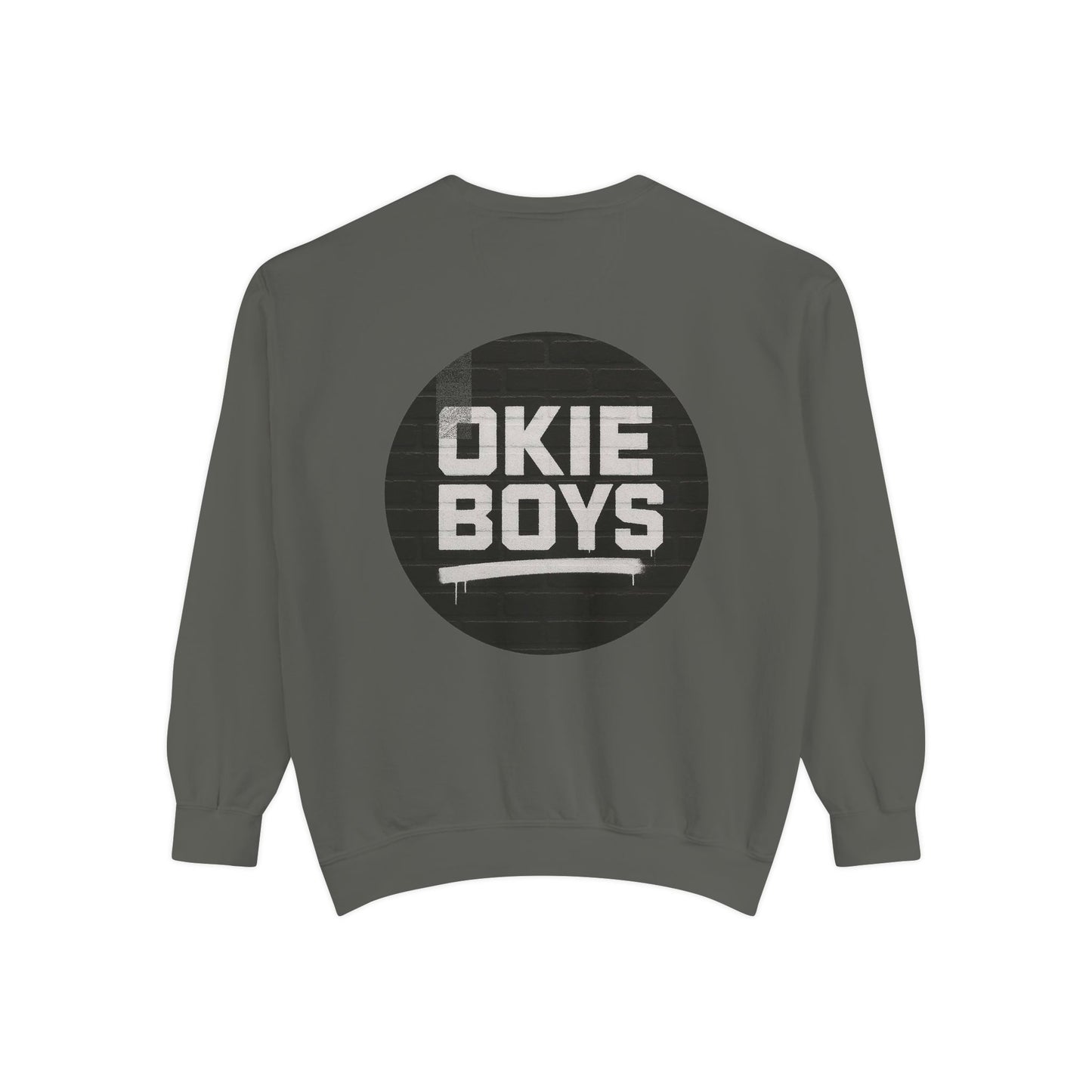 Okie Boys Graphic Sweatshirt — Vintage Distressed Logo Crewneck