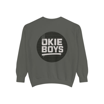 Okie Boys Graphic Sweatshirt — Vintage Distressed Logo Crewneck