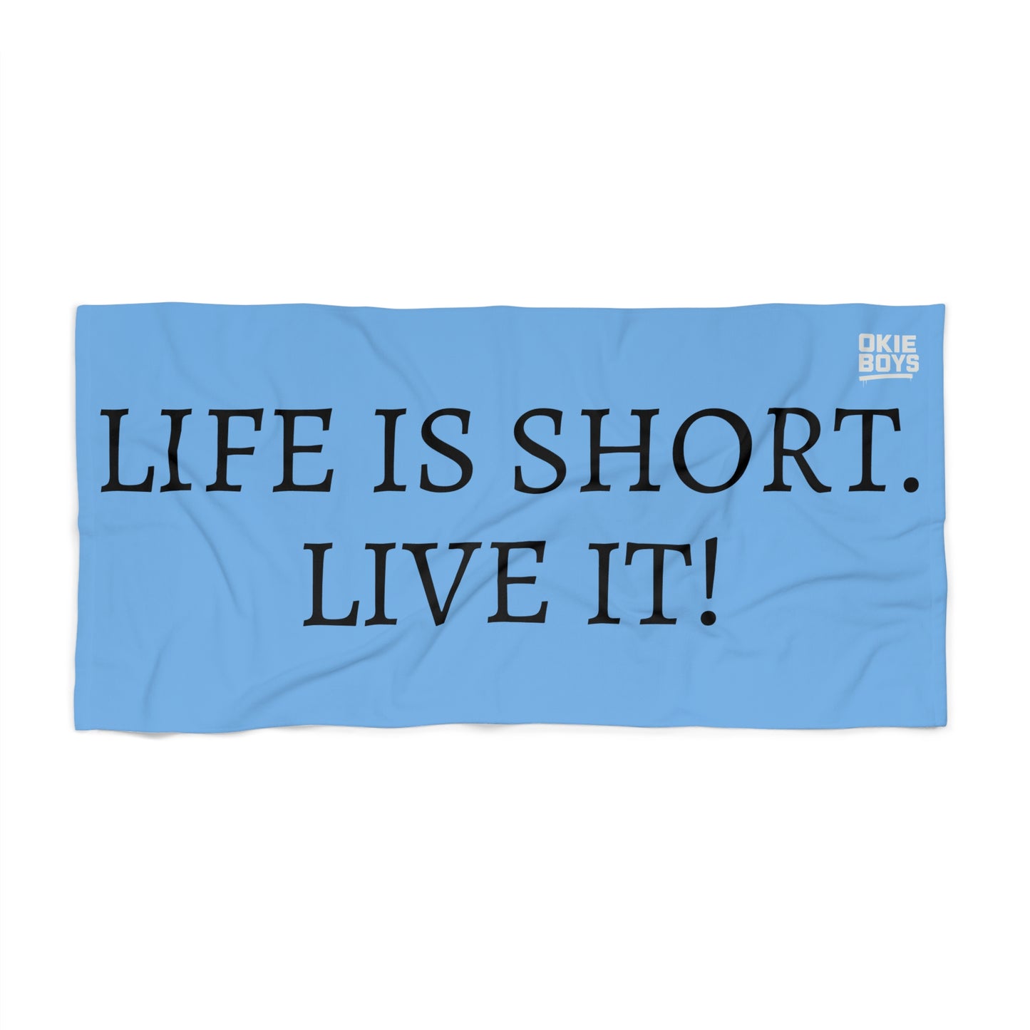Copy of Beach Towel — "Life Is Short. Live It!" Inspirational Beach Towel