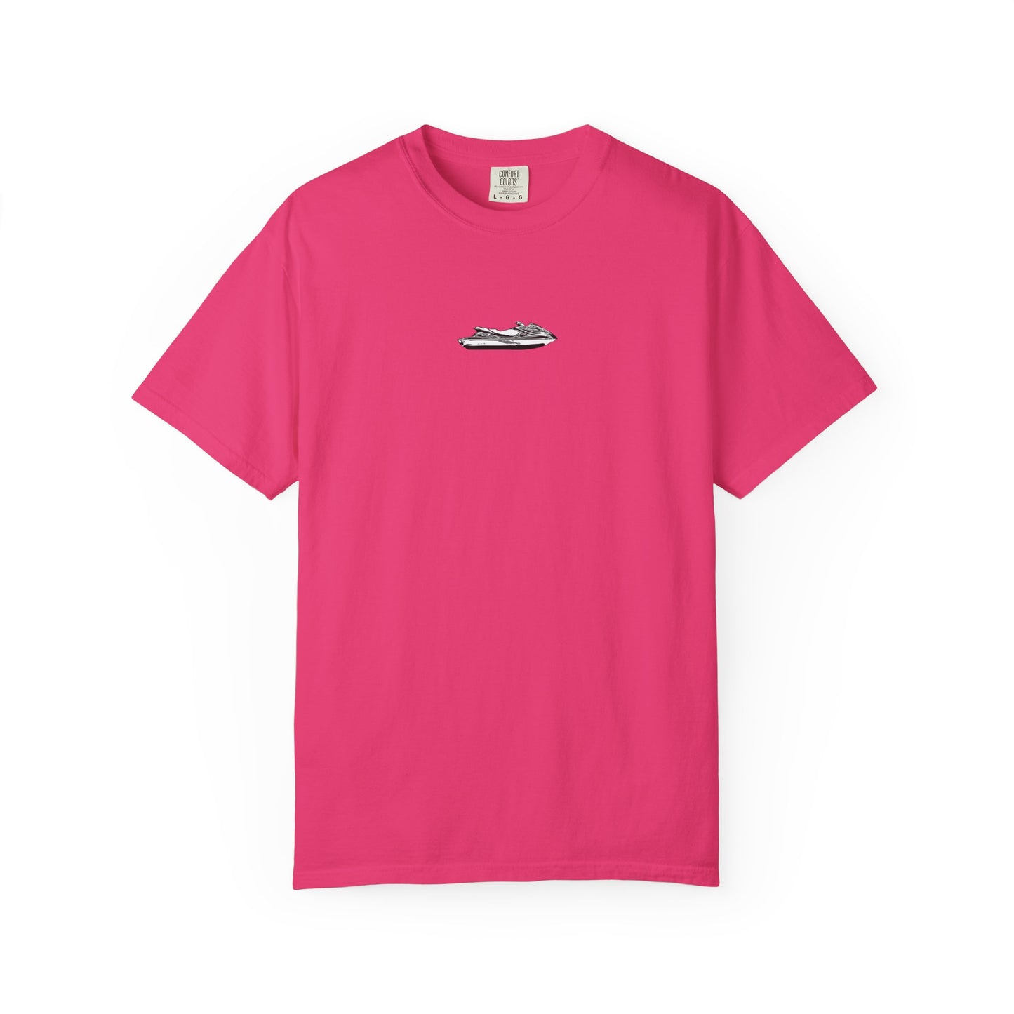 T-Shirt — Minimal Caribbean Islands Map Tee (front jet ski)
