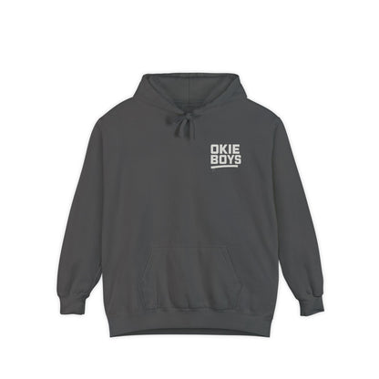 OKIE BOYS Palm Tree Surf Hoodie — Graphic Beach Back Print