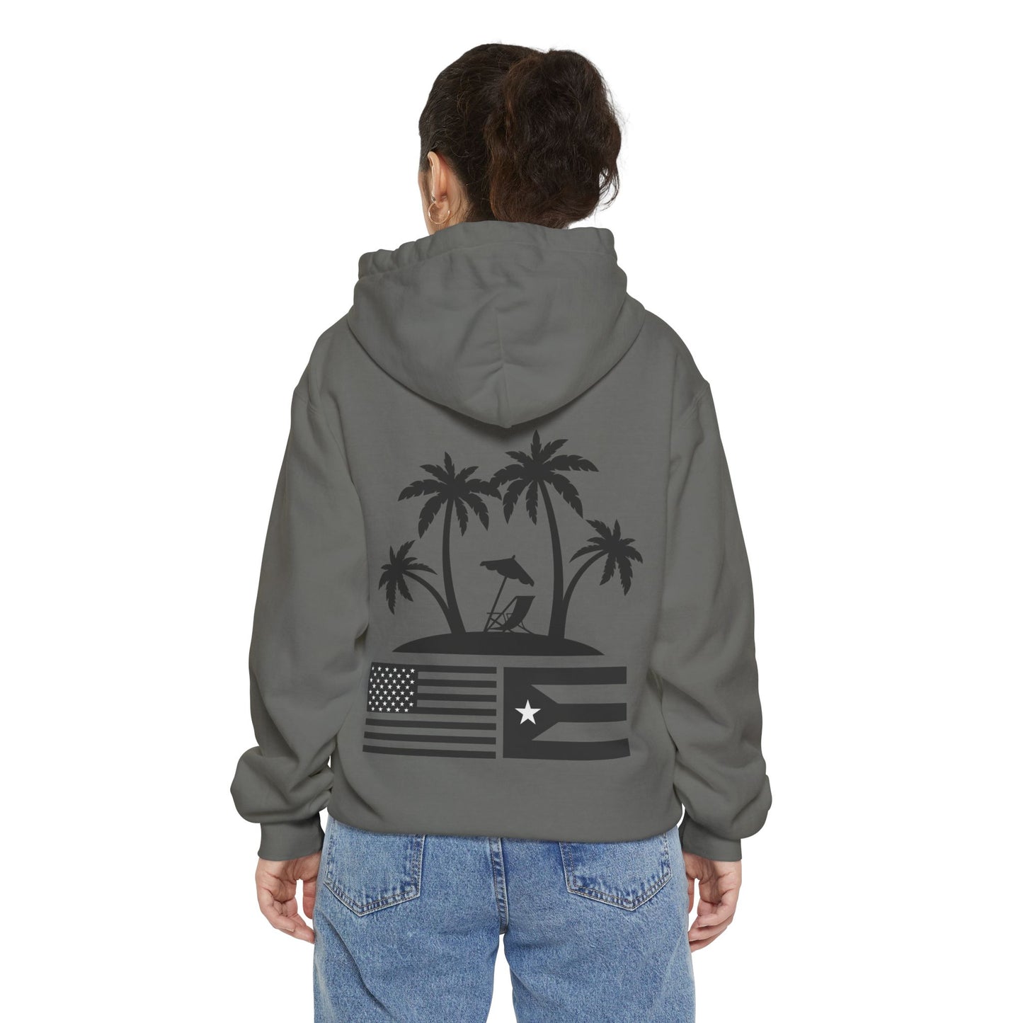 OKIE BOYS Palm Tree Surf Hoodie — Graphic Beach Back Print