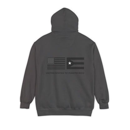 Hoodie — USA to Puerto Rico Flag Graphic "United States to Puerto Rico"