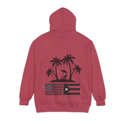 OKIE BOYS Palm Tree Surf Hoodie — Graphic Beach Back Print