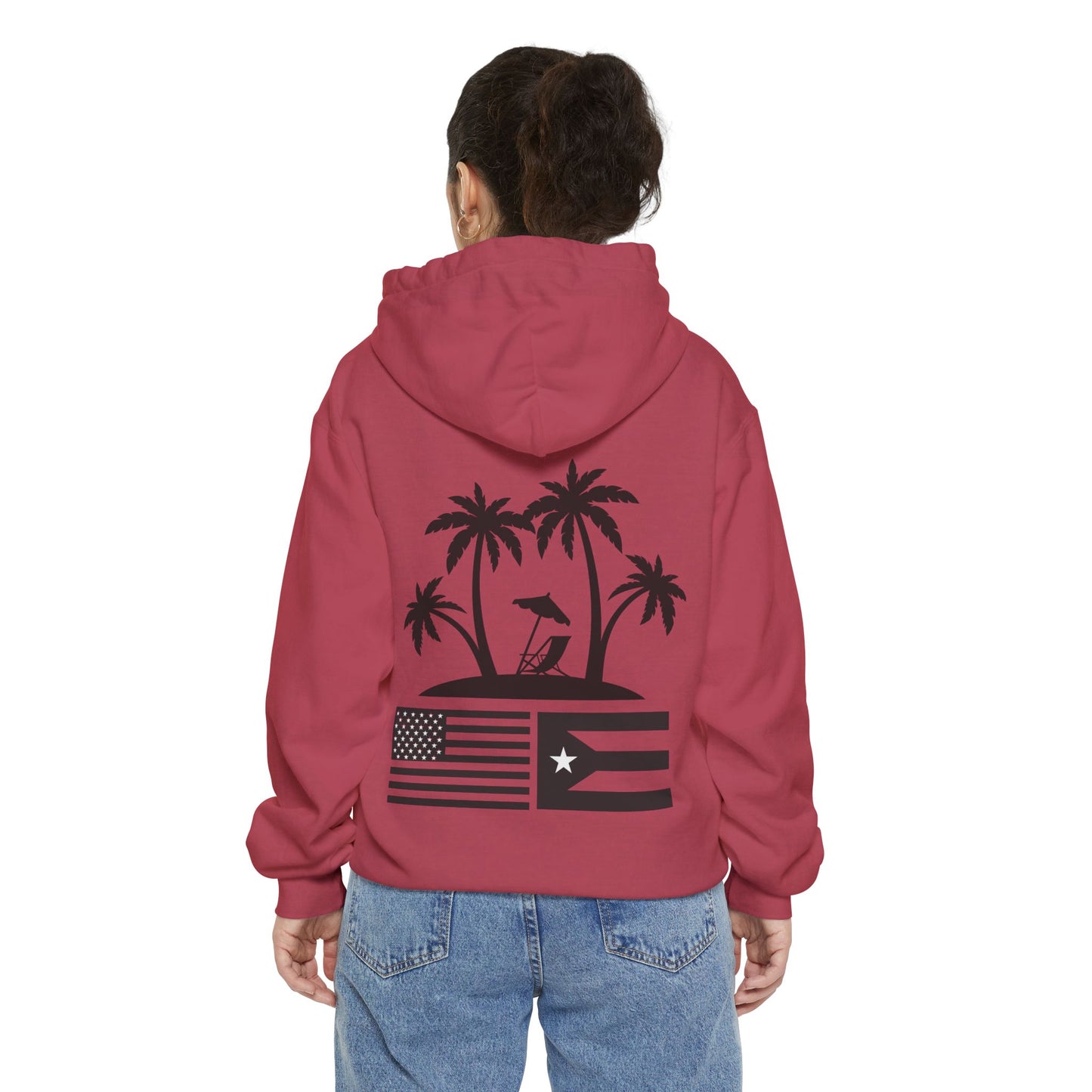 OKIE BOYS Palm Tree Surf Hoodie — Graphic Beach Back Print