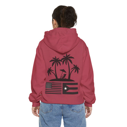 OKIE BOYS Palm Tree Surf Hoodie — Graphic Beach Back Print