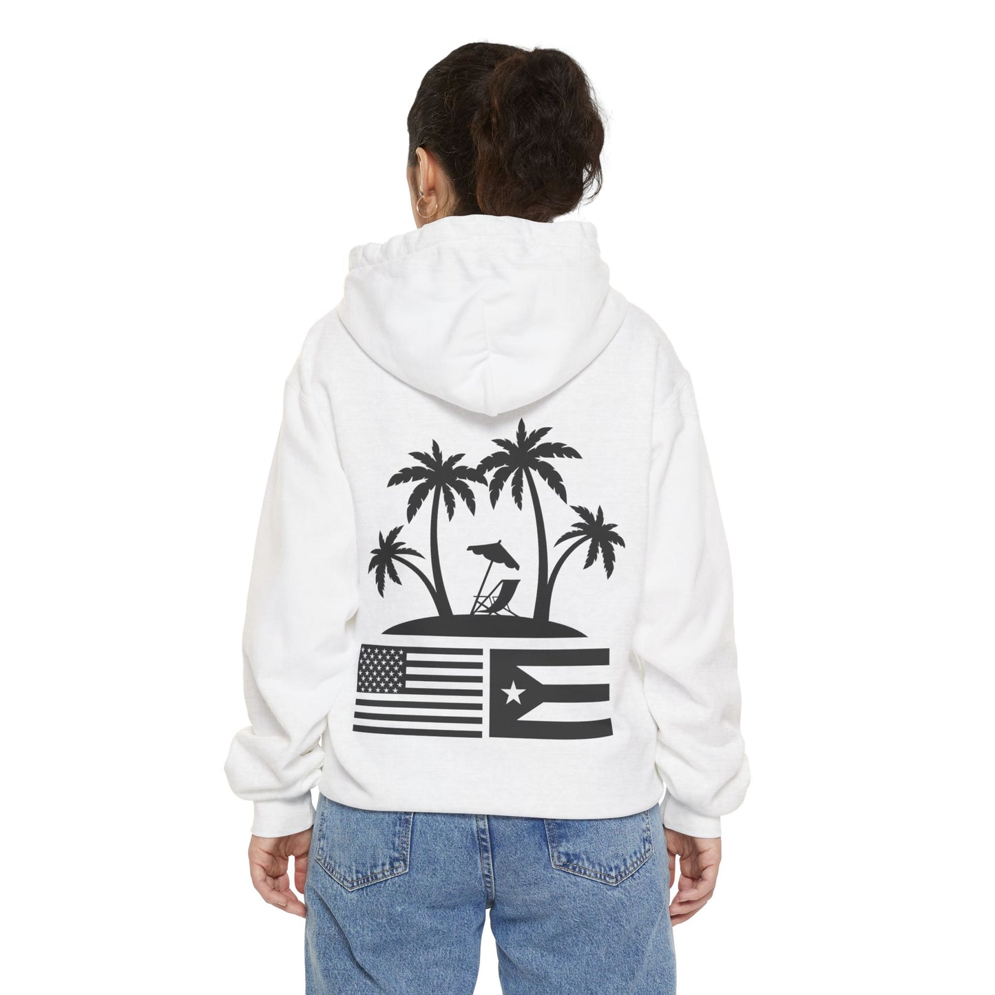 OKIE BOYS Palm Tree Surf Hoodie — Graphic Beach Back Print