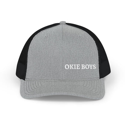 Embroidered "OKIE BOYS" Trucker Hat – Snapback Mesh Baseball Cap