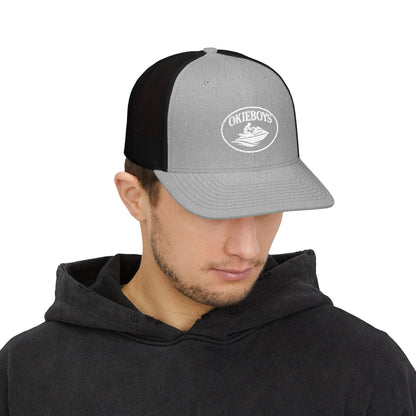 Trucker Cap — "Okieboys" Embroidered Fishing Logo Snapback