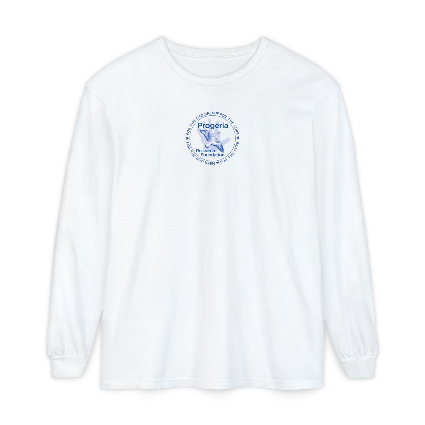 Progeria Research Foundation Long Sleeve T‑Shirt — For the Children / For the Cure