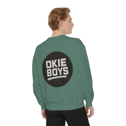Okie Boys Graphic Sweatshirt — Vintage Distressed Logo Crewneck