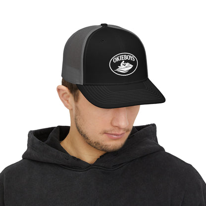 Trucker Cap — "Okieboys" Embroidered Fishing Logo Snapback
