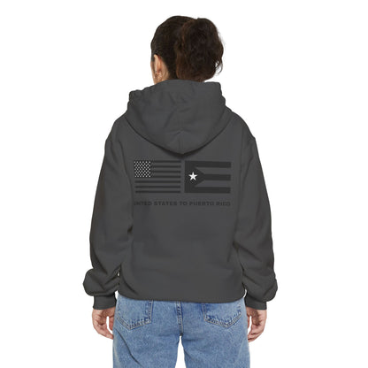 Hoodie — USA to Puerto Rico Flag Graphic "United States to Puerto Rico"