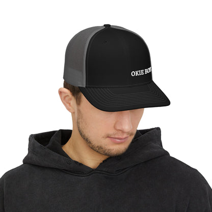 Embroidered "OKIE BOYS" Trucker Hat – Snapback Mesh Baseball Cap