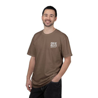 Okie Baby White Pocket T-Shirt — Cute Oklahoma Baby Graphic Tee