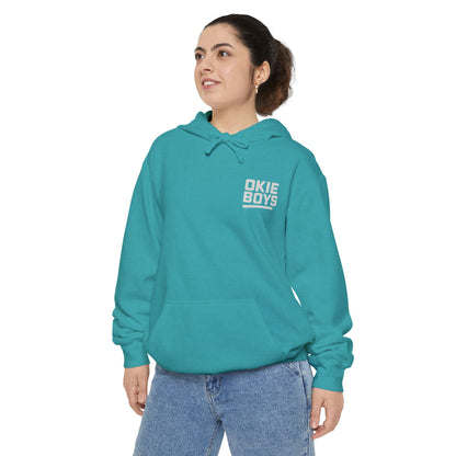 OKIE BOYS Palm Tree Surf Hoodie — Graphic Beach Back Print