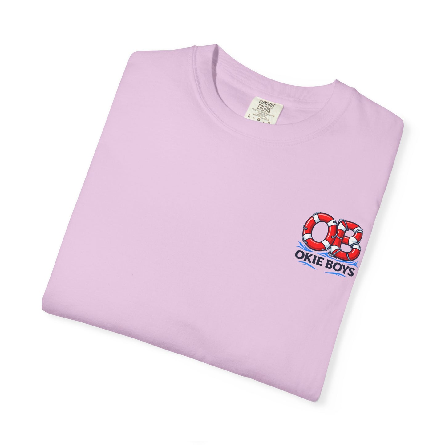 T-Shirt — "OKie Boys" Lifebuoy Graphic Tee (Nautical Beach Vibe)