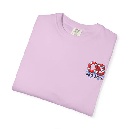 T-Shirt — "OKie Boys" Lifebuoy Graphic Tee (Nautical Beach Vibe)