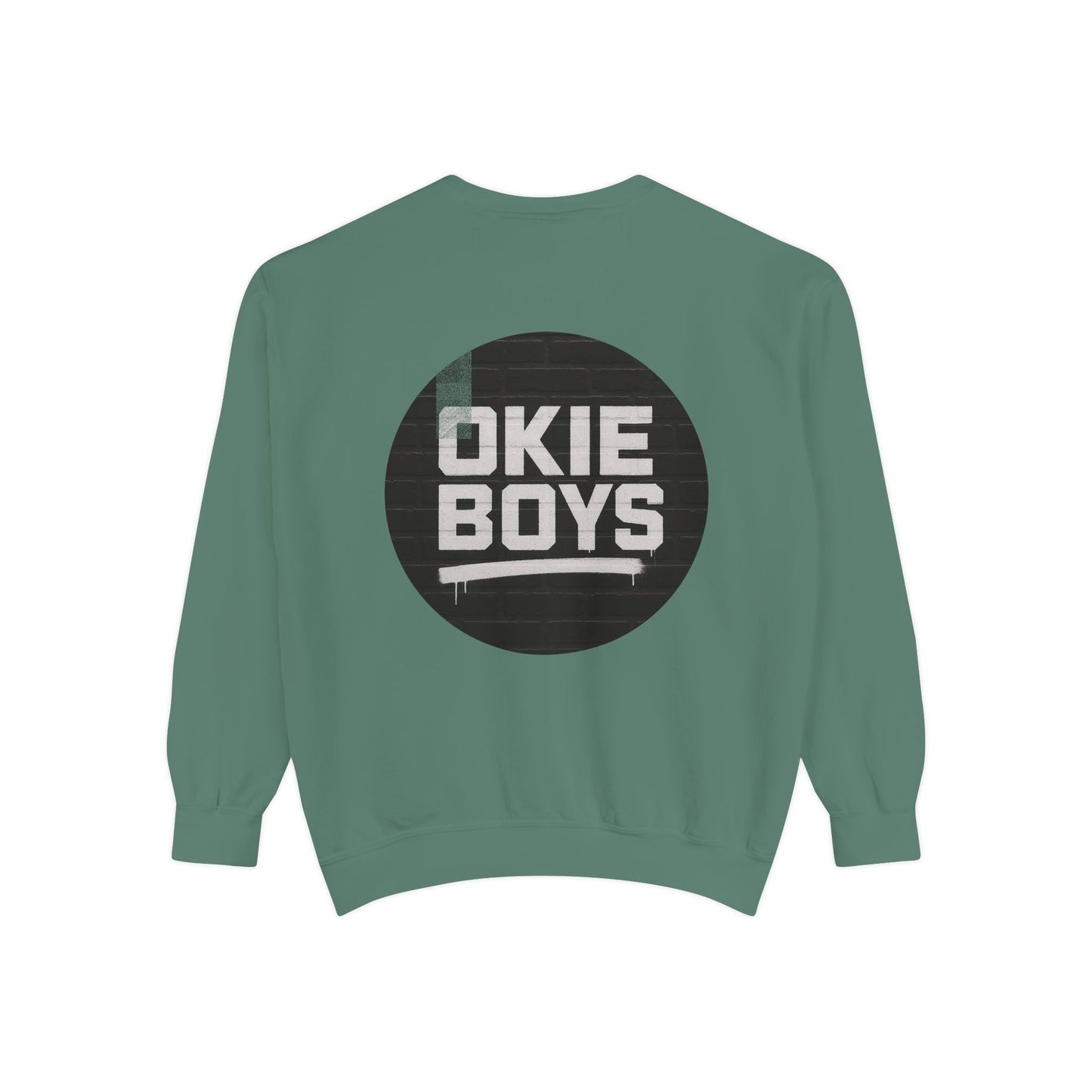 Okie Boys Graphic Sweatshirt — Vintage Distressed Logo Crewneck